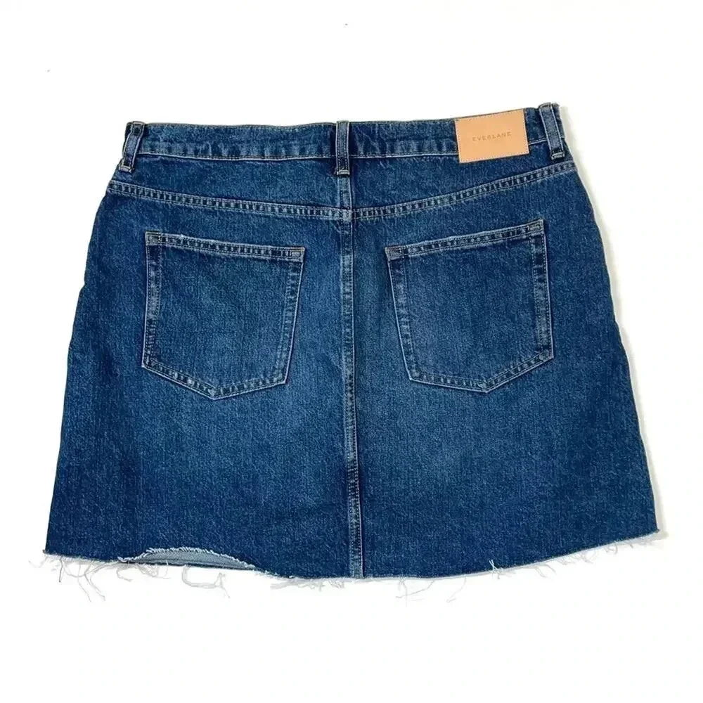 Everlane Reconstructed Denim Mini Skirt Size 32
